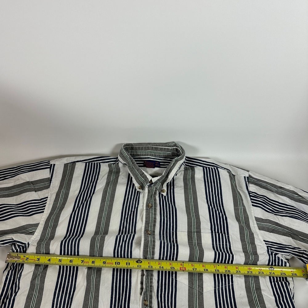 VTG Sierra Pacific Vertical Stripes XL Button Down Short Sleeve‎ Shirt - Picture 5 of 11